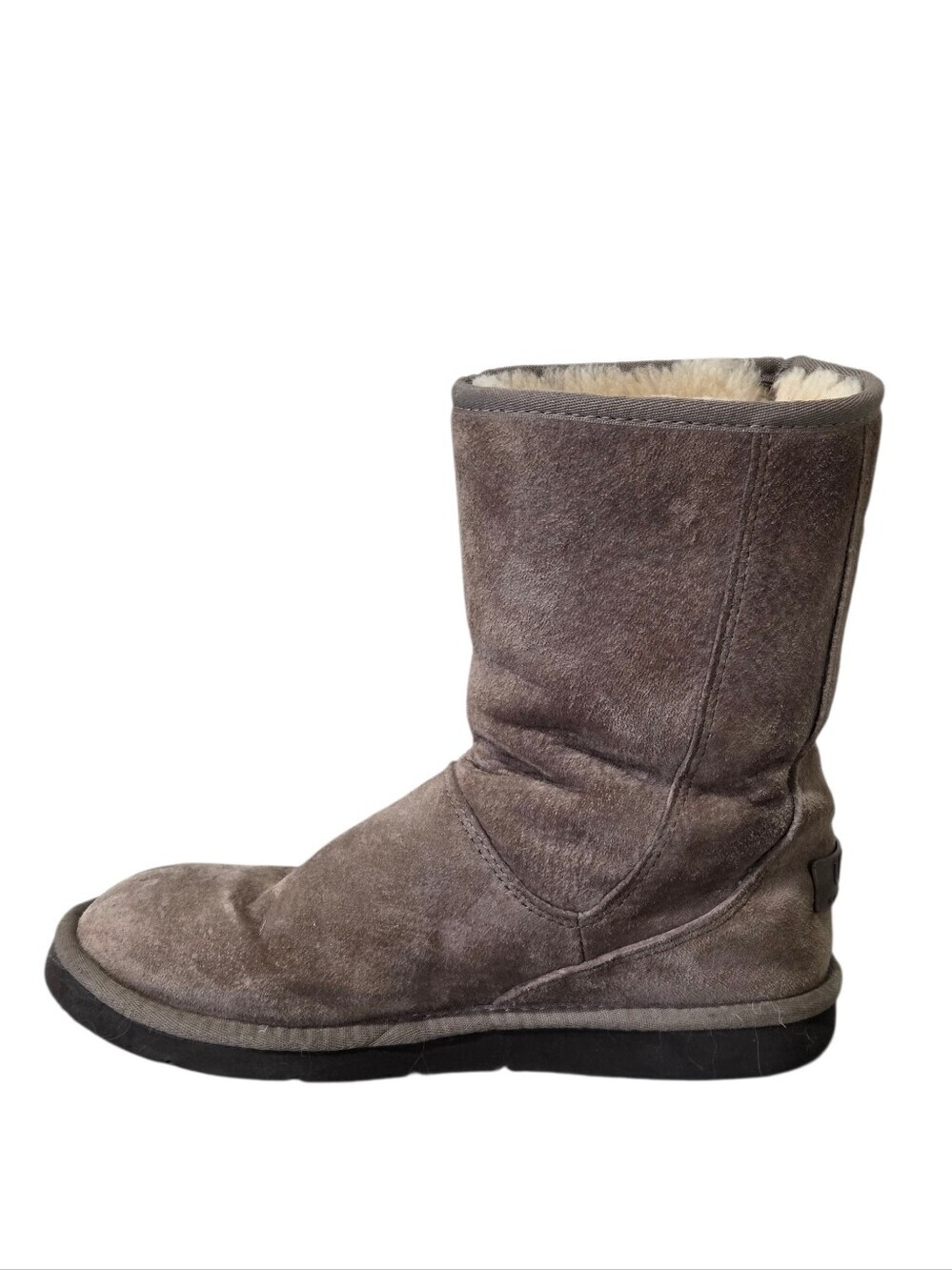 UGG Mayfaire Suede Side Zip Boots Mushroom Gray Women's Size Eight - Picture 10 of 13